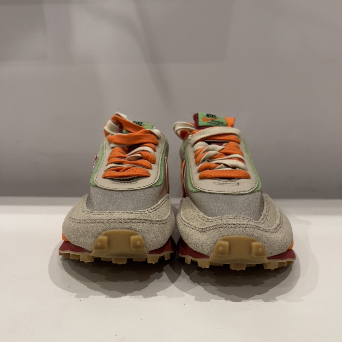 CLOT × Nike × Sacai Nike Waffle x Sacai CLOT Kiss Of Death Net Orange Blaze Size US 8.5 / EU 41-42 - 11 Thumbnail