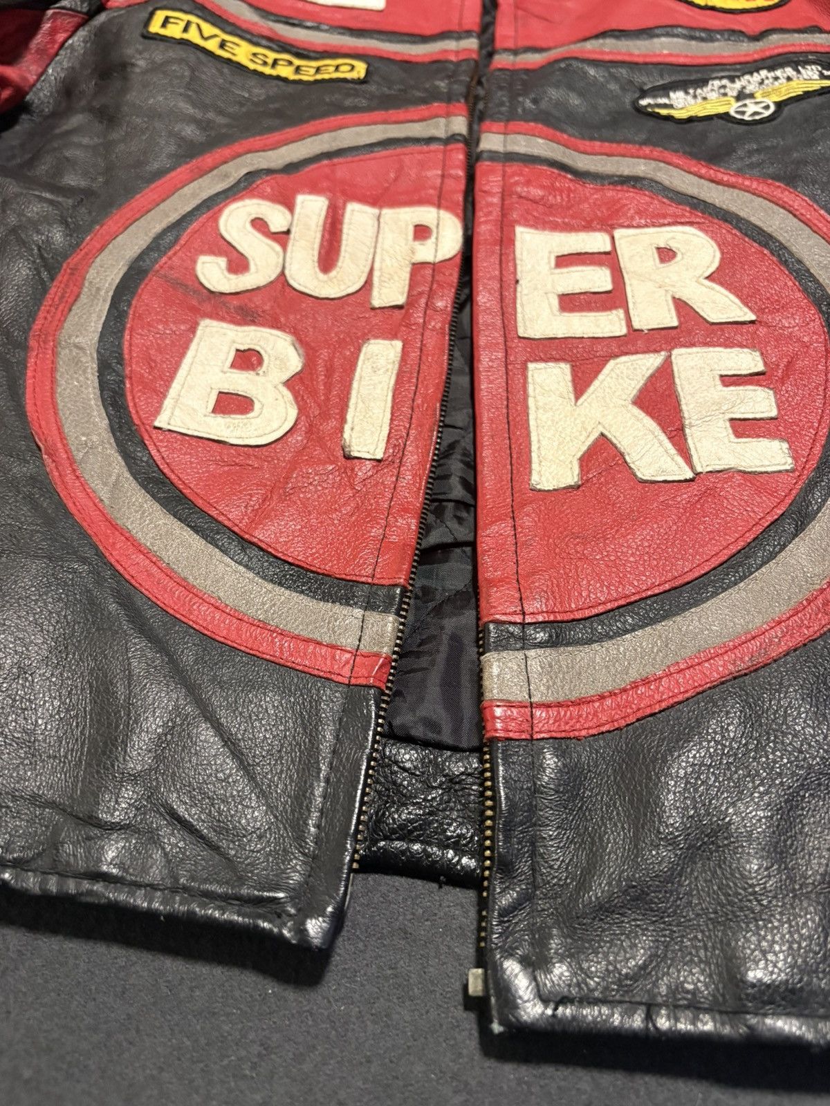 Harley Davidson Vintage Super Bike Cropped Leather Jacket Size US M / EU 48-50 / 2 - 3 Thumbnail