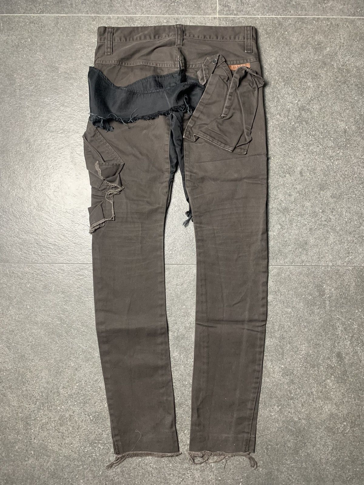 Japanese Brand 2000s Shance ‘Saffa’ Cut and Sew Hybrid Cargo Pants vkei Size US 27 - 8 Thumbnail