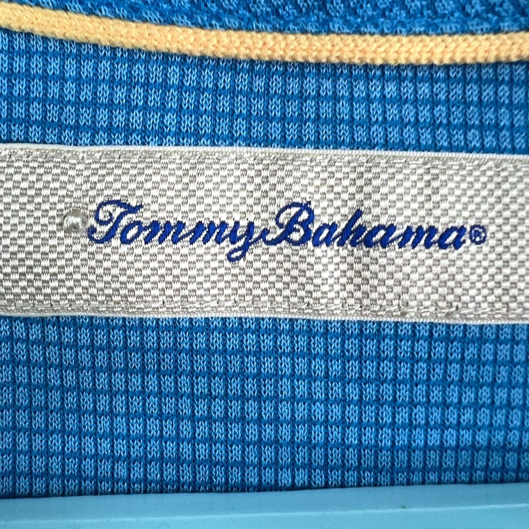 Tommy Bahama Tommy Bahama Polo Shirt Short Sleeve XL Men Blue Check Pattern Casual/Workwear Polo Shirt Size US XL / EU 56 / 4 - 5 Thumbnail