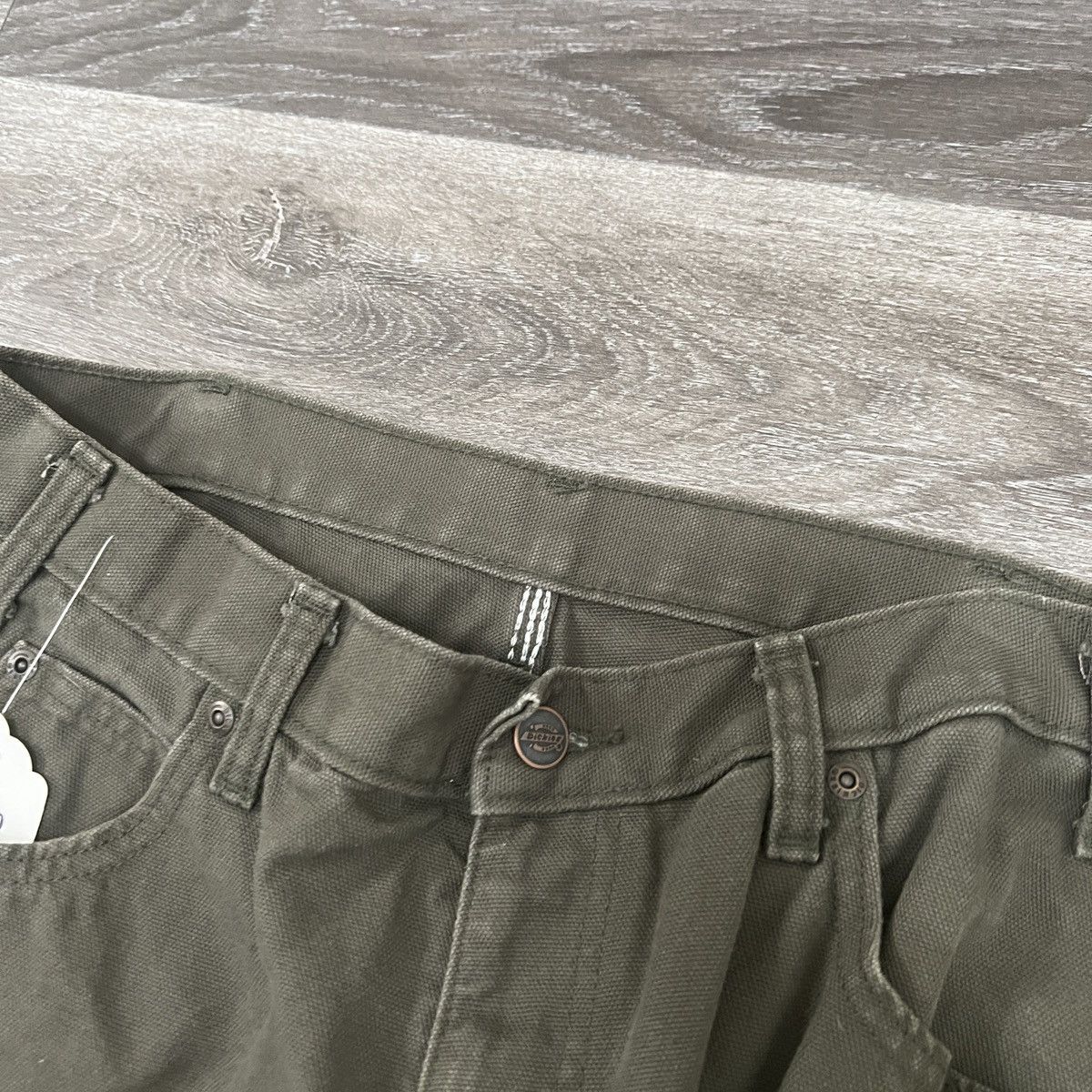 Dickies Essential Vintage 90s Dickies Olive green wide leg carpenter Size US 33 - 4 Thumbnail