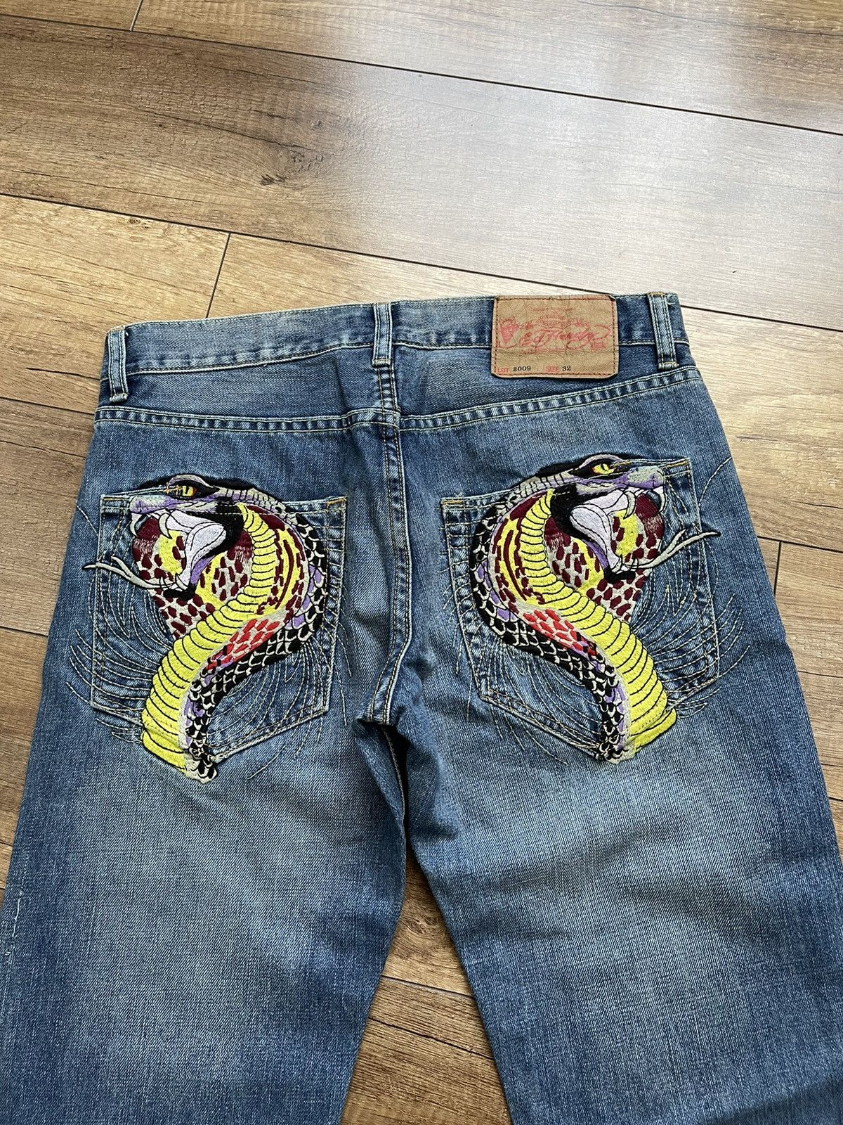 Ed Hardy Ed Hardy Vintage Snakes Denim Washed Jeans 90s Size US 32 / EU 48 - 3 Thumbnail