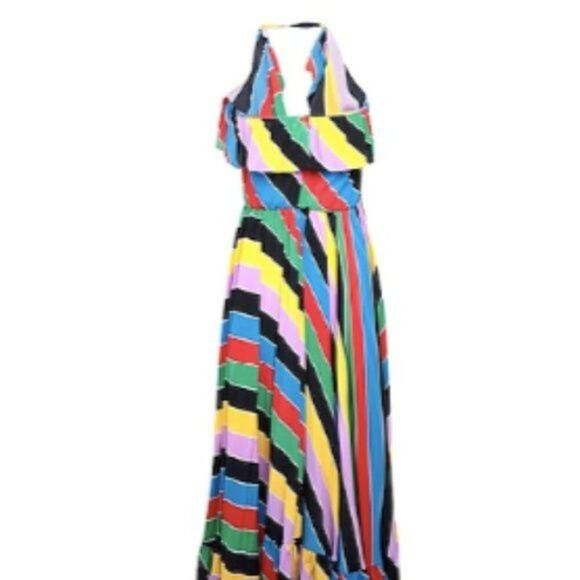 Philosophy di Lorenzo Serafini Long one shoulder dress multi colored Size M / US 6-8 / IT 42-44 - 4 Thumbnail