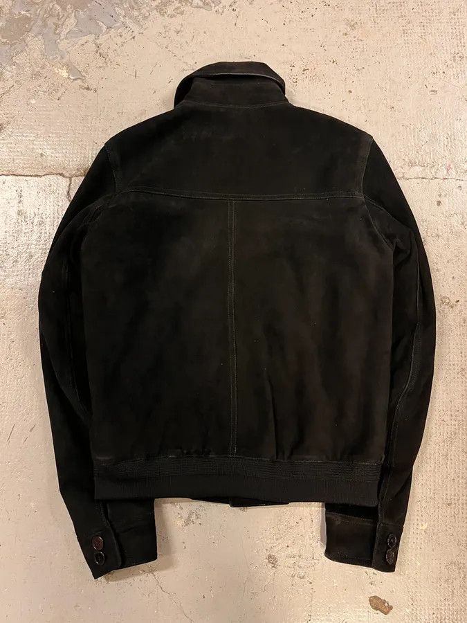Saint Laurent Paris AW2017 Saint Laurent Black Goat Suede Leather Trucker Jacket Size US S / EU 44-46 / 1 - 7 Thumbnail