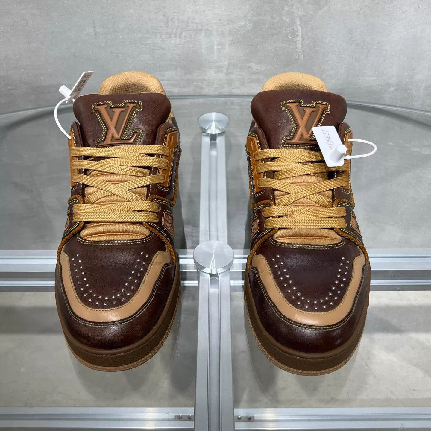 Louis Vuitton Brown High-Top Leather Sneakers Size 8.5 Size US 8.5 / EU 41-42 - 1 Thumbnail