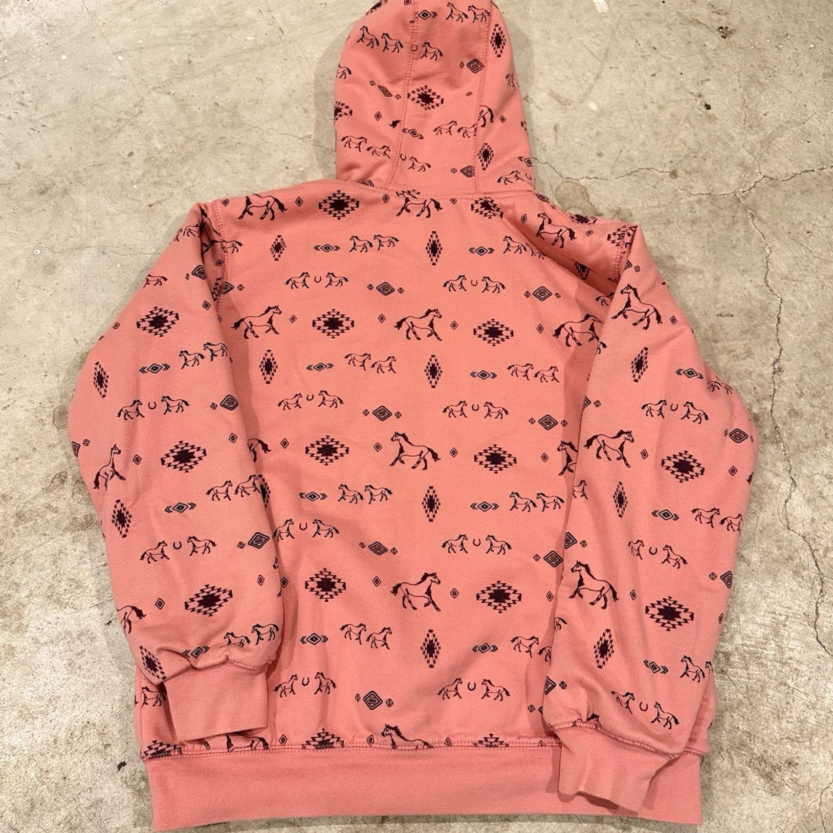 Pinko C.E. Schmidt Womens Jacket Pink Horse Zip Up Hooded Sherpa Lined Short Sleeve Long Sleeve Jacket Womens Large Regular Fit Vintage? No. Size L / US 10 / IT 46 - 2 Thumbnail