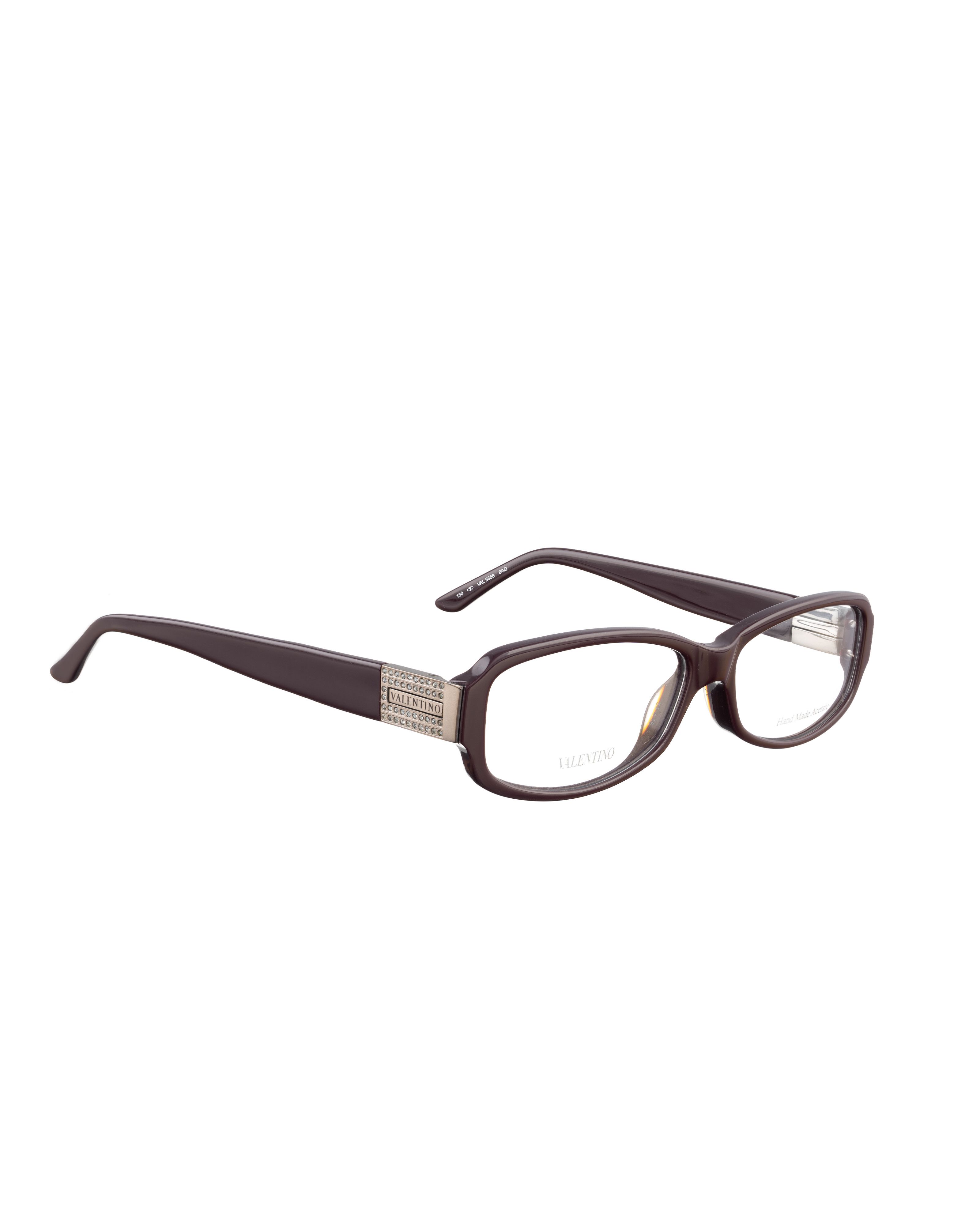 Valentino Valentino 00s Purple Brown Plastic Glasses with Rhinestones Size ONE SIZE - 3 Thumbnail