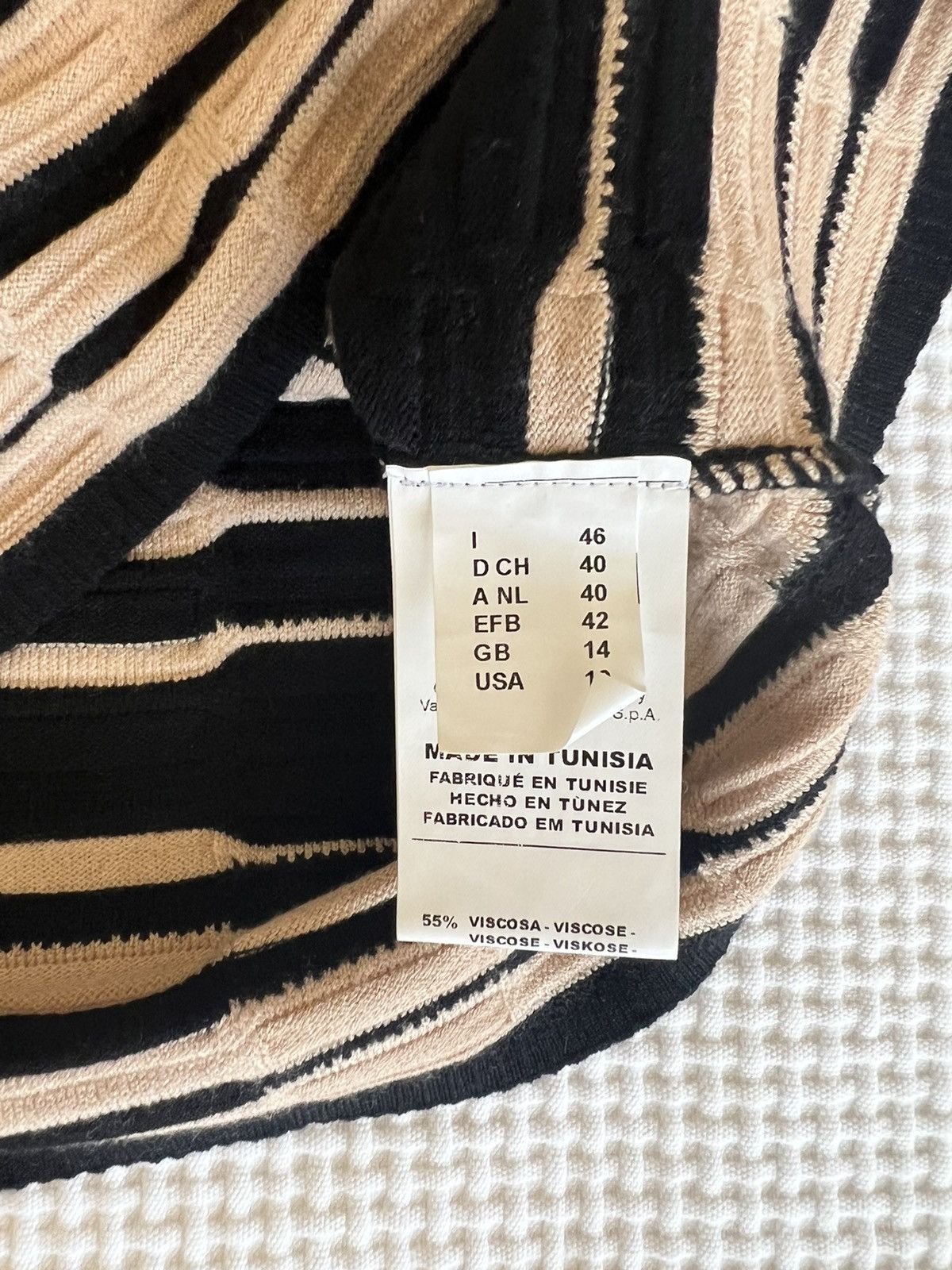 Missoni M Missoni Black and Tan Knit Mini Skirt Size 32" / US 10 / IT 46 - 5 Thumbnail