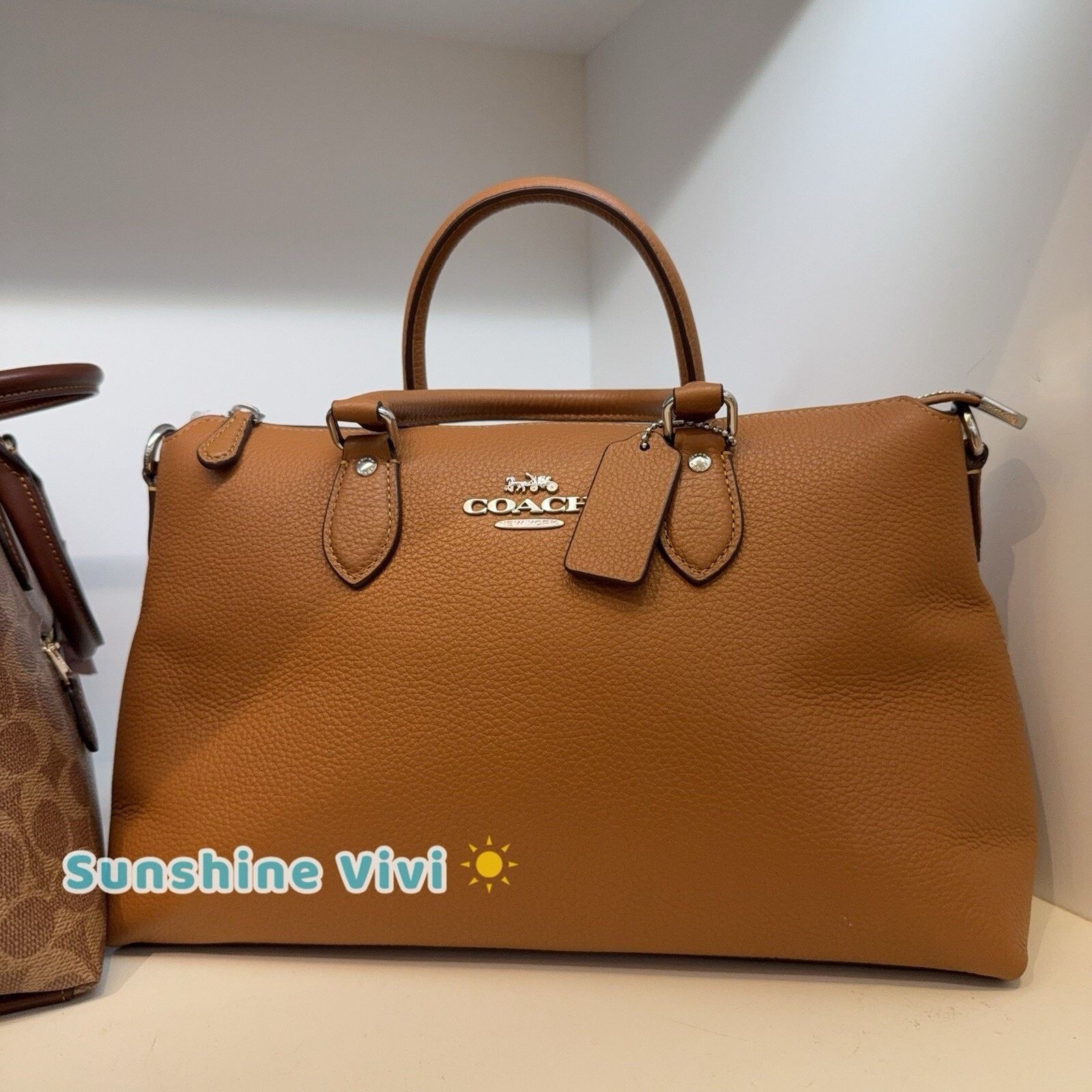 Coach NWT COACH Georgia Satchel CR156 Silver/Light Saddle Size ONE SIZE - 1 Thumbnail