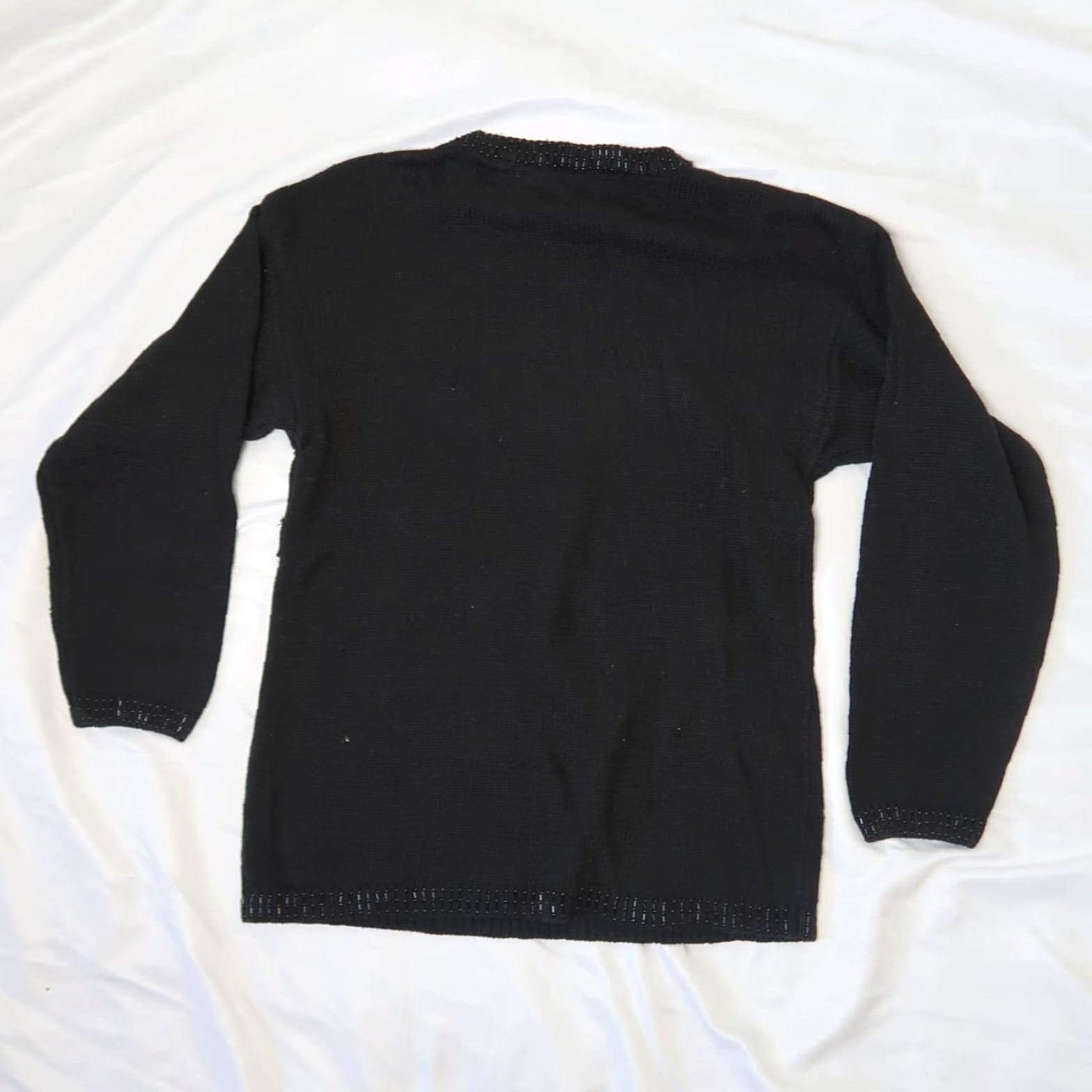 Vintage VINTAGE 90s Victoria Harbour black beaded pullover sweater M (Medium) Womens Size M / US 6-8 / IT 42-44 - 4 Thumbnail