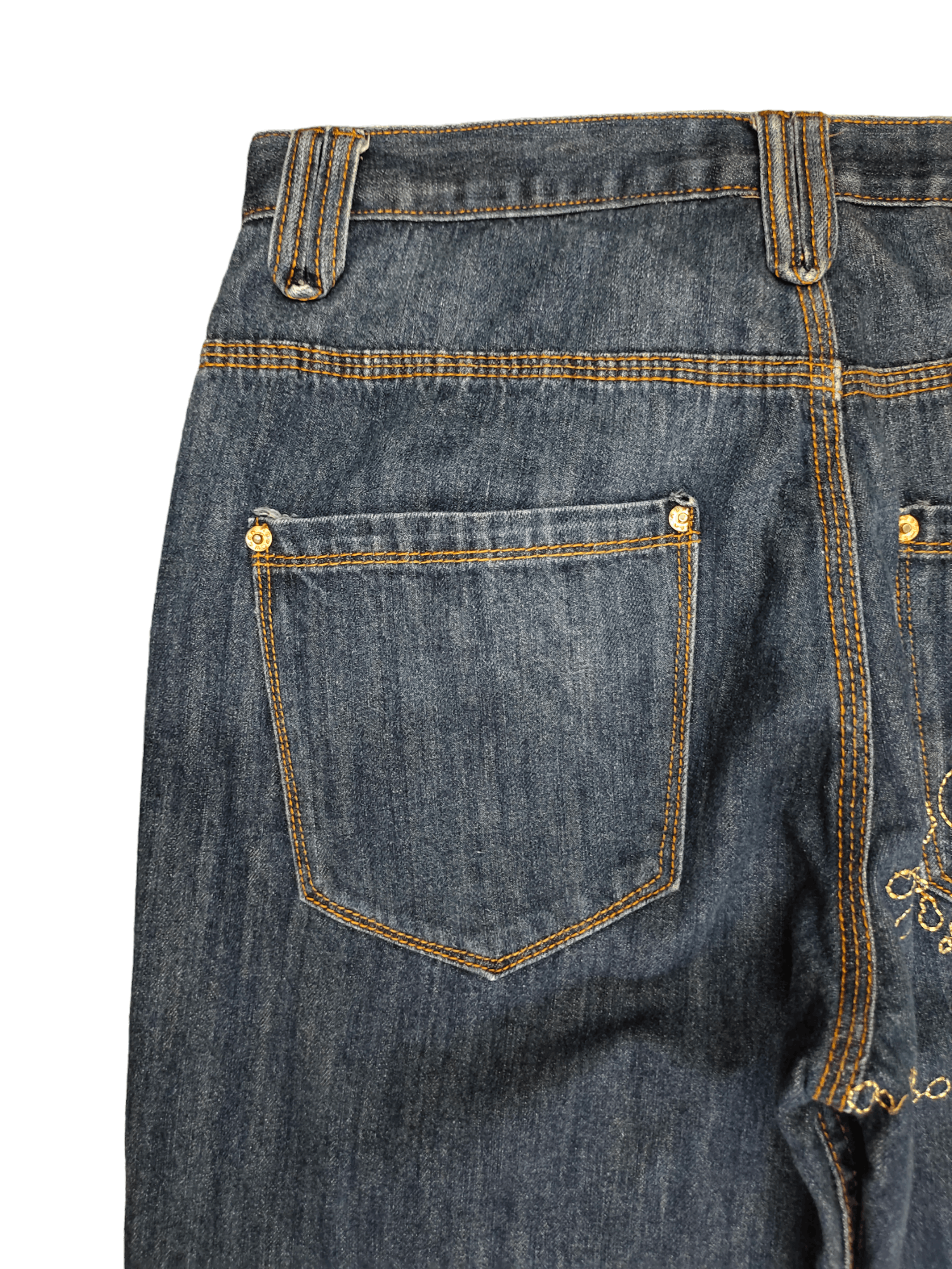 Rocawear Baggy Jean Rocawear Gold Embroidered Wide Leg Denim Y2k Jnco Size US 32 / EU 48 - 5 Thumbnail