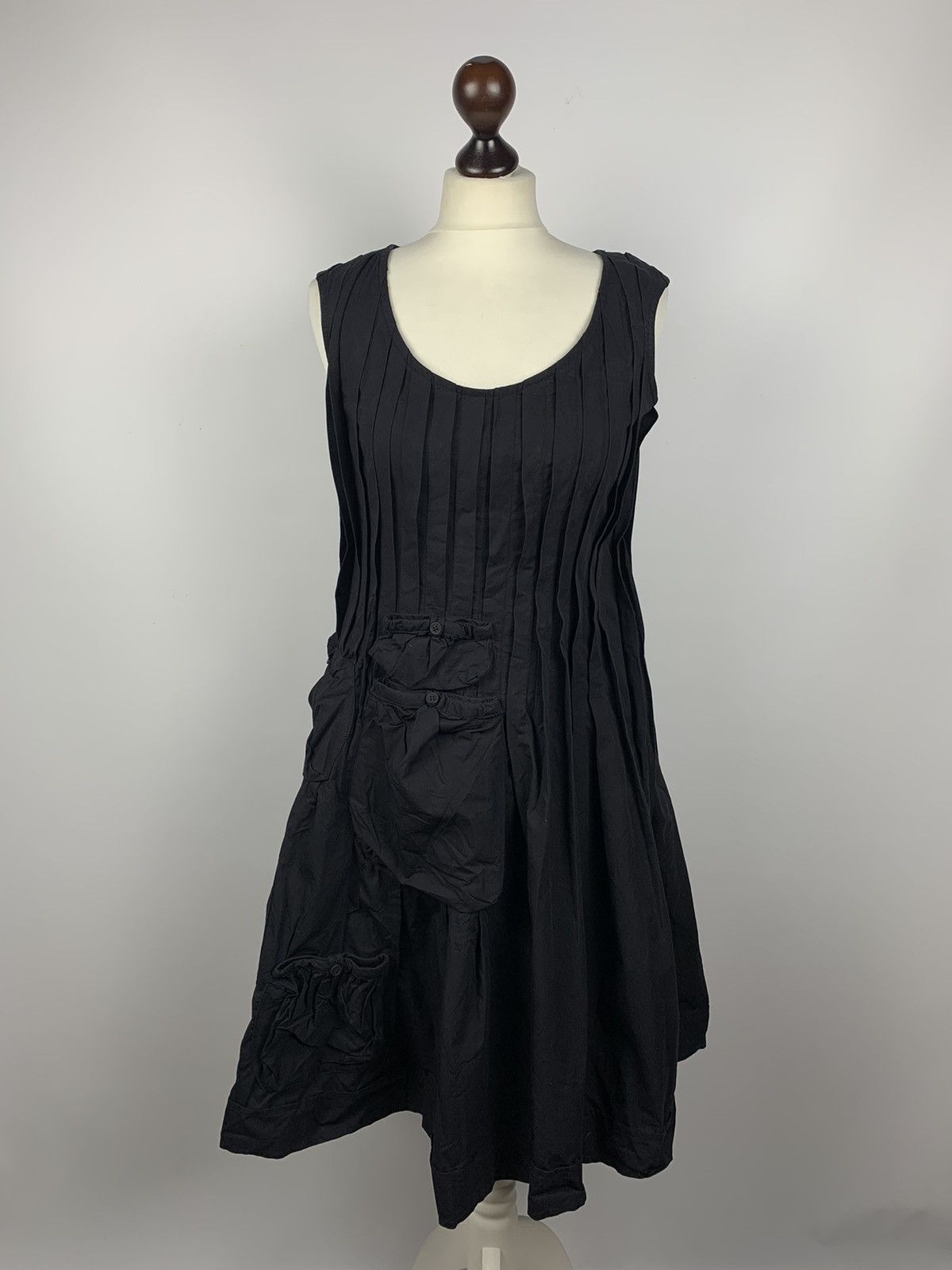 Rundholz Rundholz Avant-Garde Pleated Cargo Multipocket Dress Black Size M / US 6-8 / IT 42-44 - 1 Thumbnail