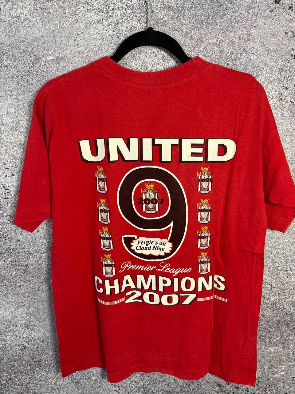 Vintage Vintage Manchester United Champions 2007 Red T-Shirt Small Size US S / EU 44-46 / 1 - 12 Thumbnail
