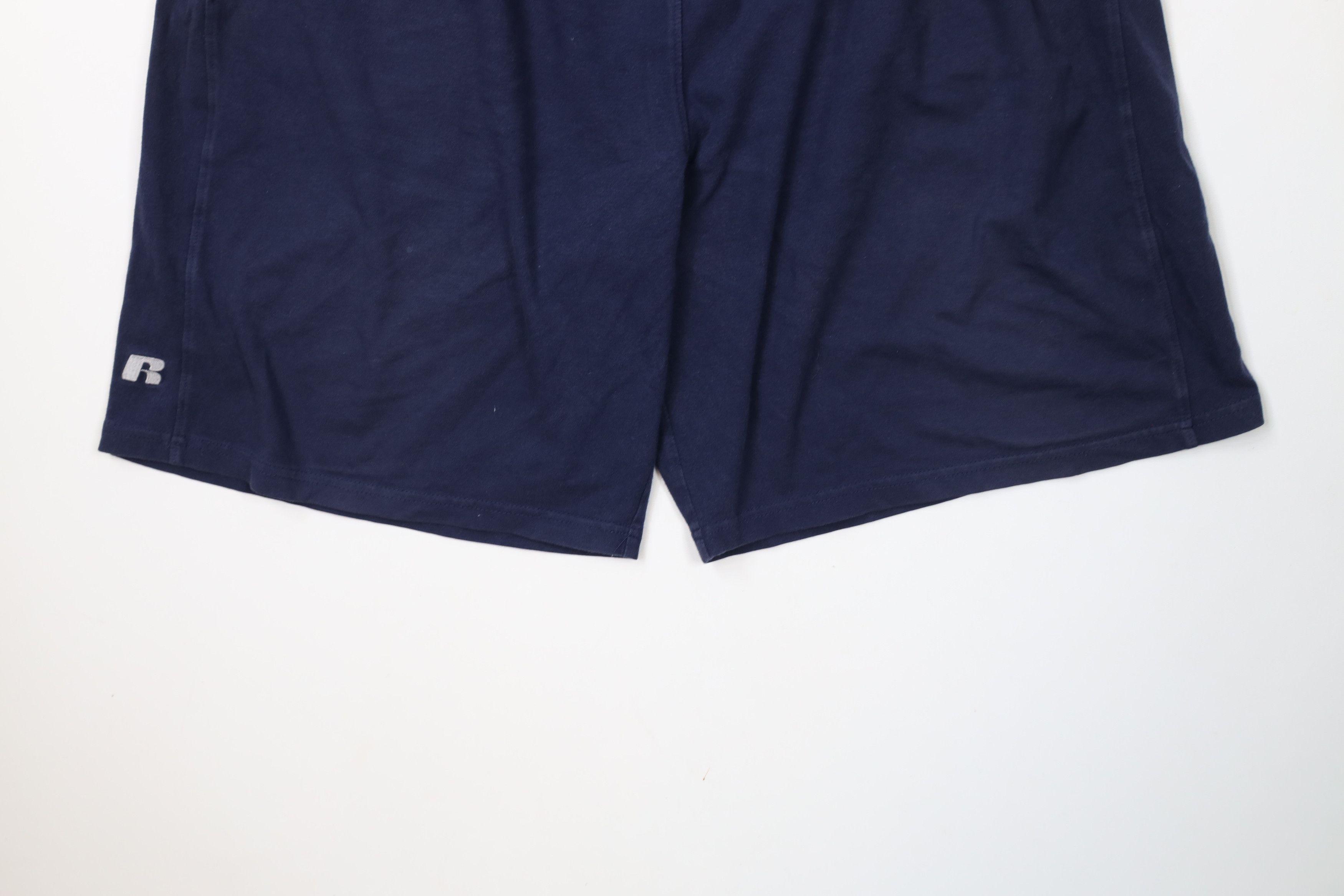 Russell Athletic × Vintage Vintage 90s Russell Athletic Above Knee Shorts Navy Blue Size US 34 / EU 50 - 4 Thumbnail