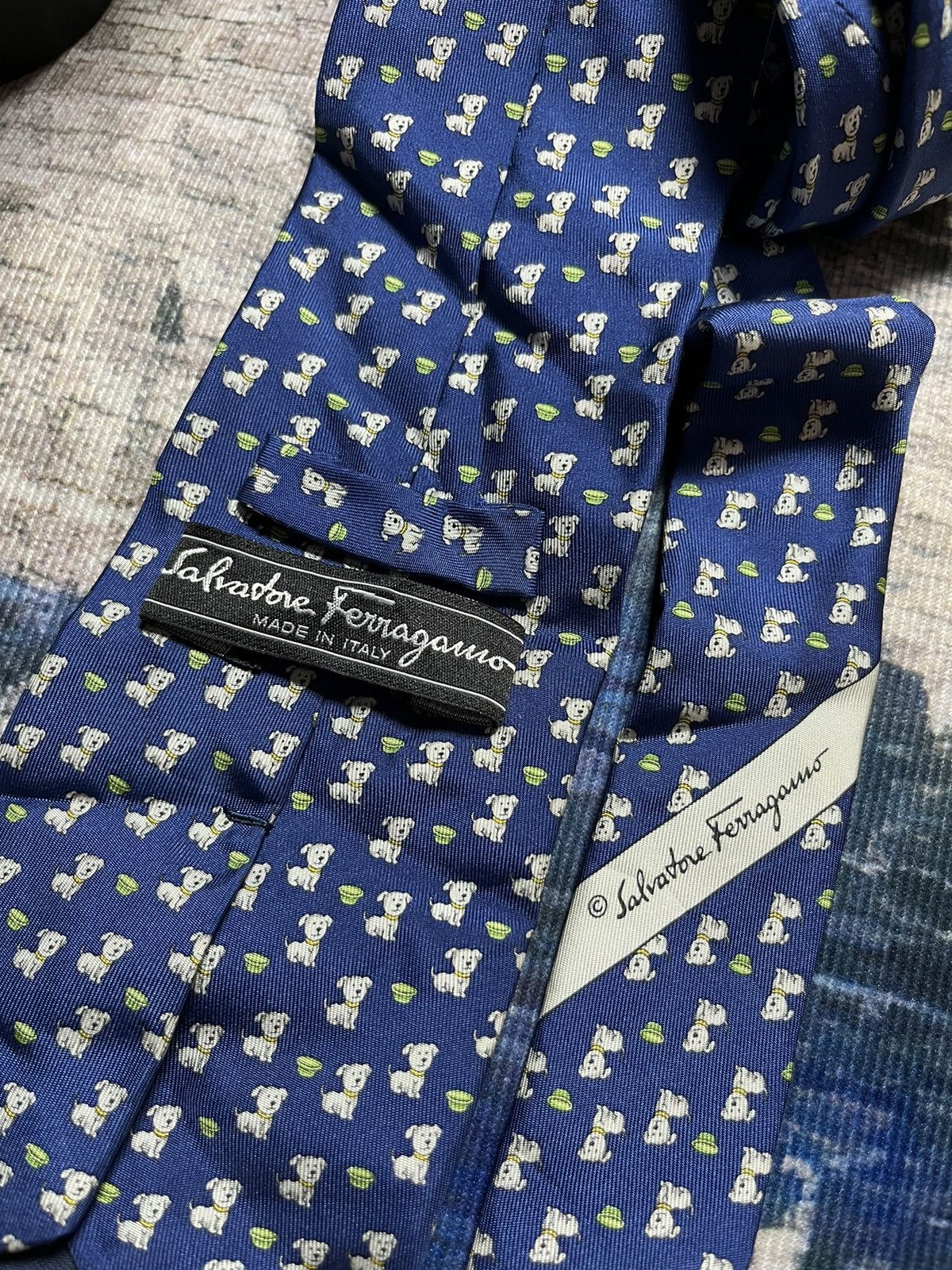 Designer × Salvatore Ferragamo × Vintage Salvatore Ferragamo Necktie Made in Italy Size ONE SIZE - 7 Thumbnail