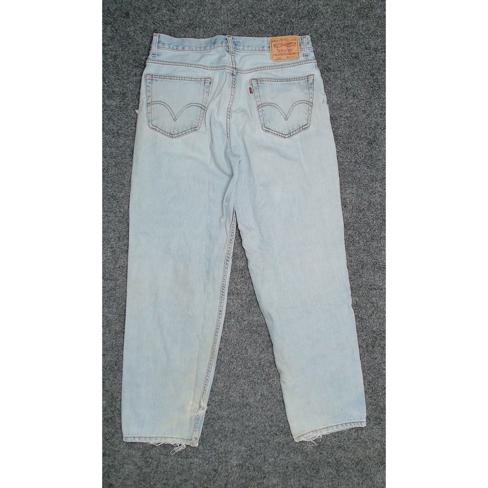 Levi's Levi's Y2K 560 Comfort Fit Thrashed Light Wash Denim Jeans Size US 35 - 4 Thumbnail