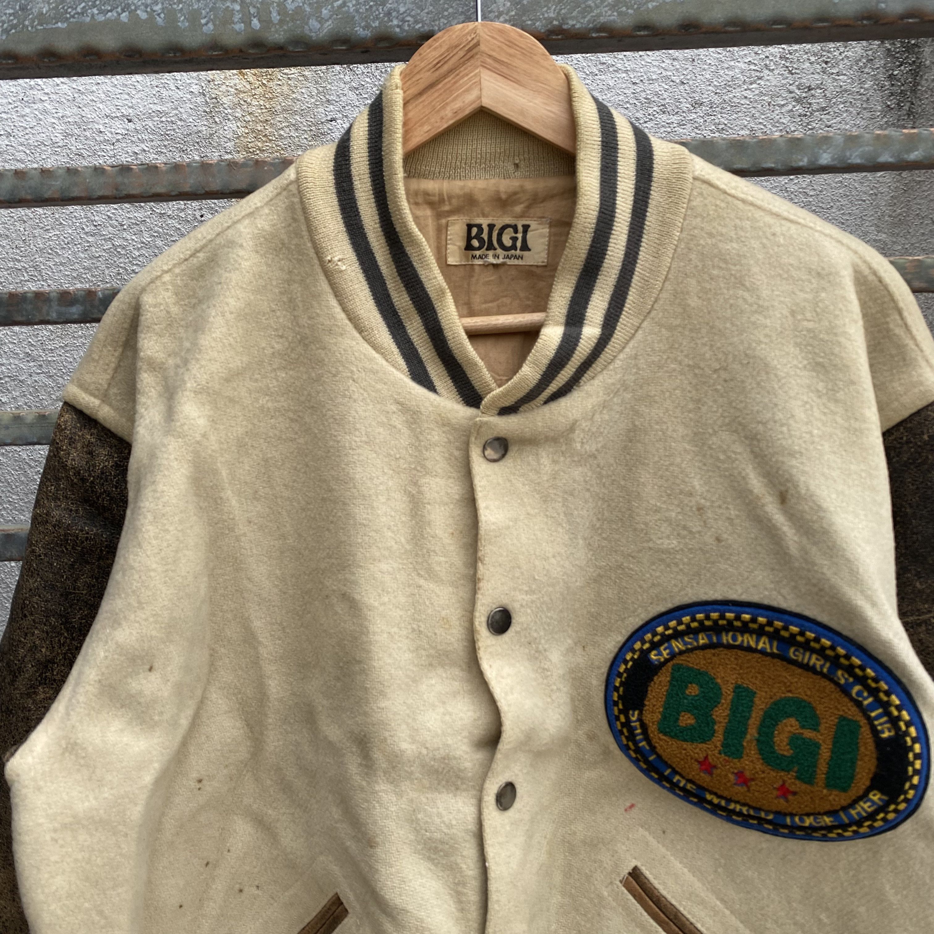BIGI 80s Bigi Aerodrome Tokyo Varsity Sleeve Leather Size US L / EU 52-54 / 3 - 3 Thumbnail