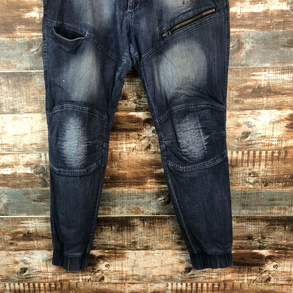 Japanese Brand Japanese Brand Blue Distressed Denim Pants #A2093 Size US 35 - 6 Thumbnail