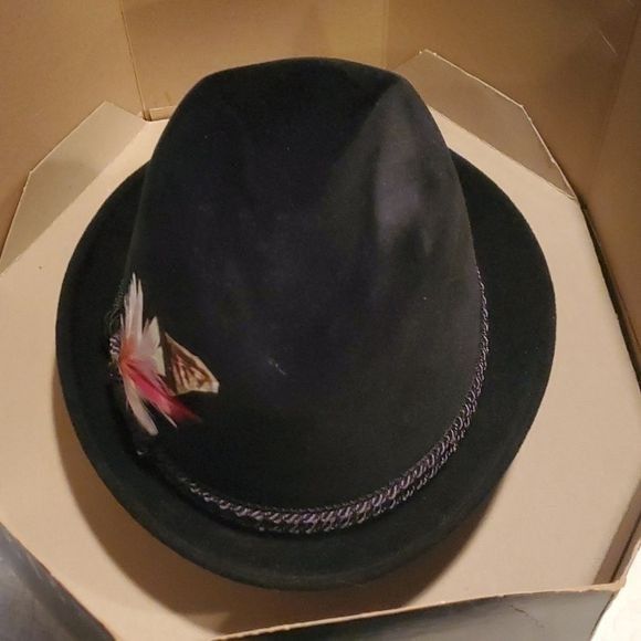 Other Dobbs Fedora Fur Felt Tupelo Black Fully Lined 2" Brim Sz. 7 Size ONE SIZE - 10 Thumbnail