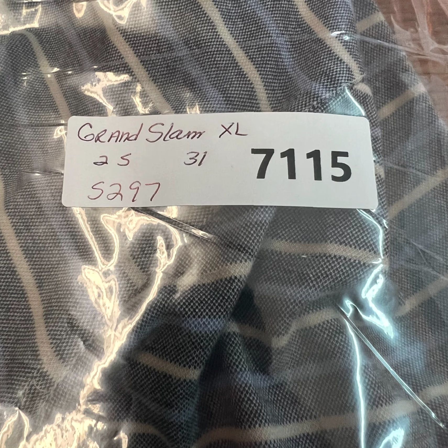 Vintage Grand Slam Mens Striped Cotton Mercerized Dry Knit Dynamics Gray Polo T Shirt XL Size US XL / EU 56 / 4 - 7 Thumbnail