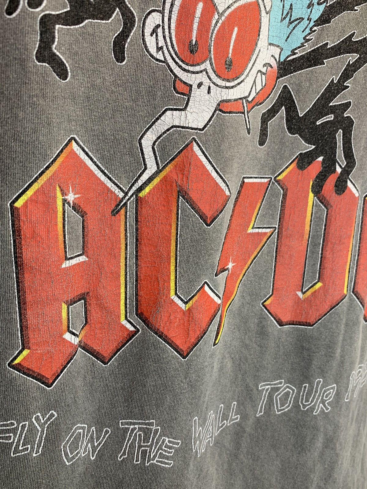 AC/DC *RARE* AC/DC Fly On The Wall Tour Band Faded 1985 2022 Shirt Size US M / EU 48-50 / 2 - 4 Thumbnail