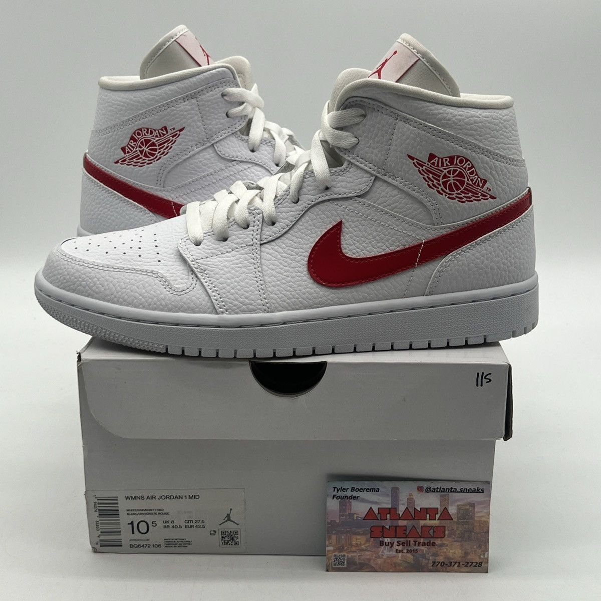 Wmns air Jordan mid white university red