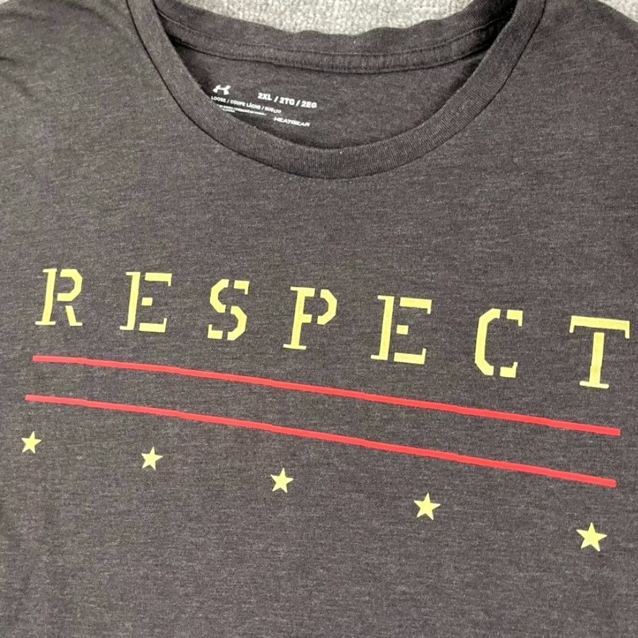 Under Armour UNDER ARMOUR x PROJECT ROCK Shirt Mens 2XL Gray Respect Graphic Tee Workout Gym Size US XXL / EU 58 / 5 - 2 Thumbnail