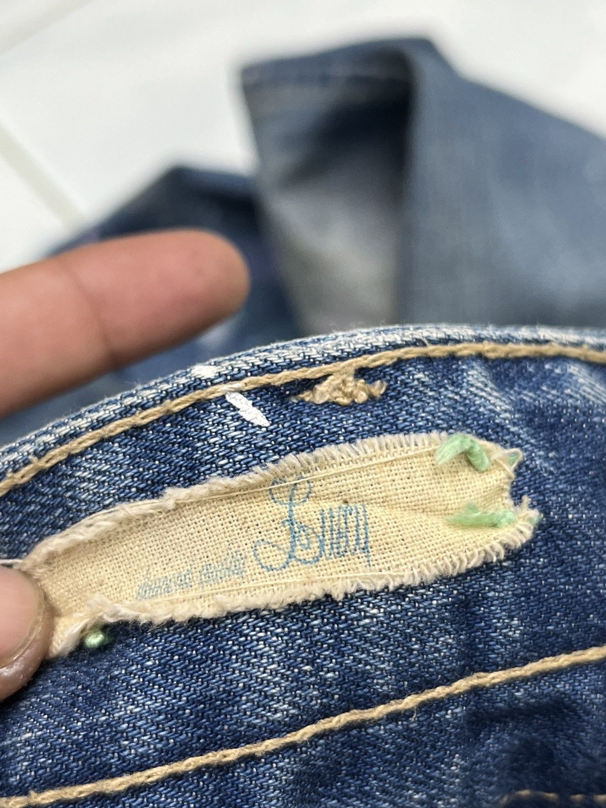 Japanese Brand 🔥🔥🔥ARCHIVE LUXY SPLATTER PAINT DENIM Size US 33 - 14 Thumbnail