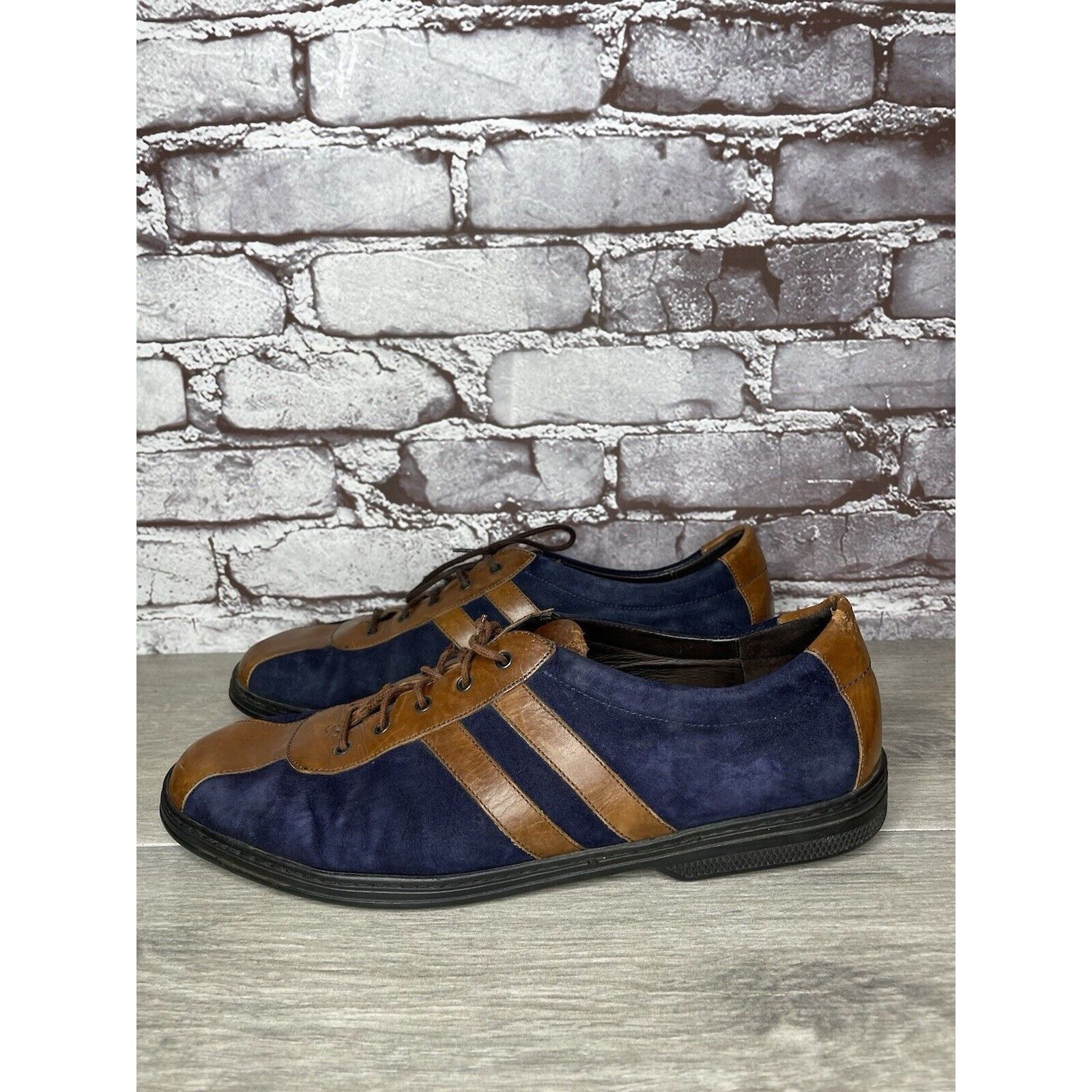 Cole Haan Bragano Blue Suede Brown Leather Bicycle Casual Lace Shoes M Size US 9.5 / EU 42-43 - 14 Thumbnail