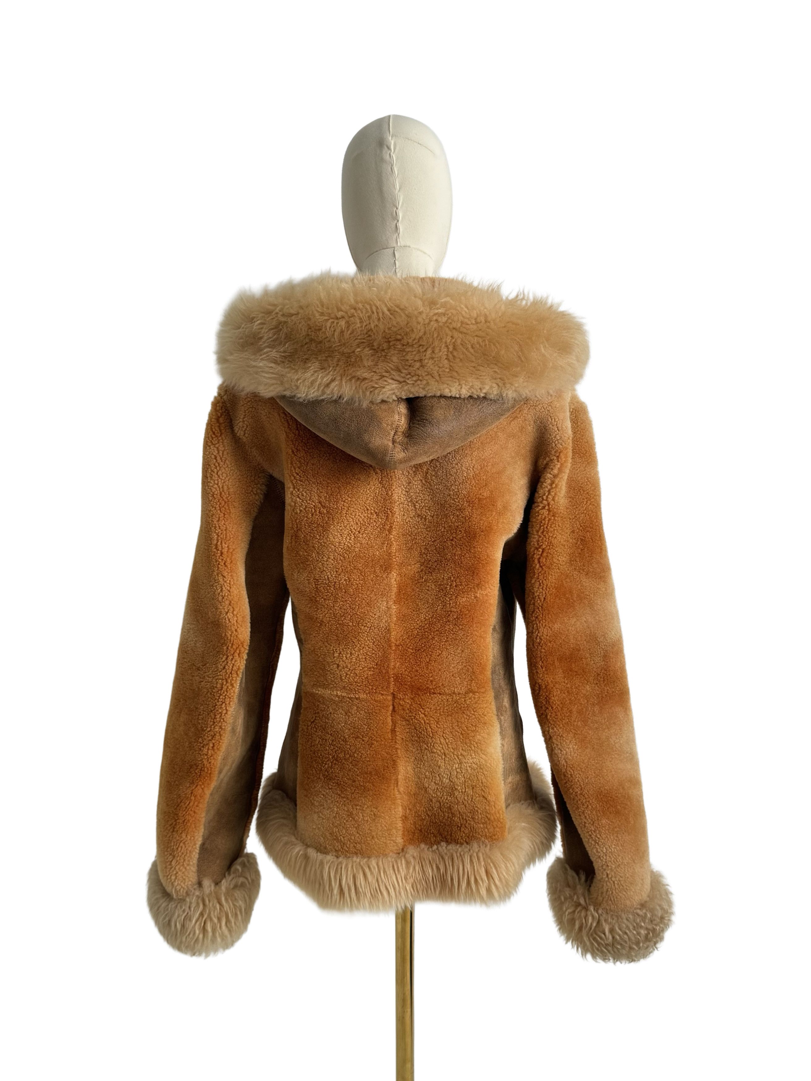 Vintage Vintage Real Sheepskin Hooded Jacket Size L / US 10 / IT 46 - 5 Thumbnail