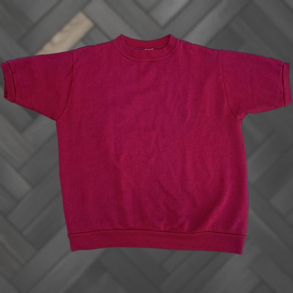 Vintage VINTAGE Towncraft Sweatshirt Short Sleeve Red L 42 44 Acrylic Fiber Pullover Men Vintage USA College Retro 50s 60s Size US L / EU 52-54 / 3 - 1 Thumbnail