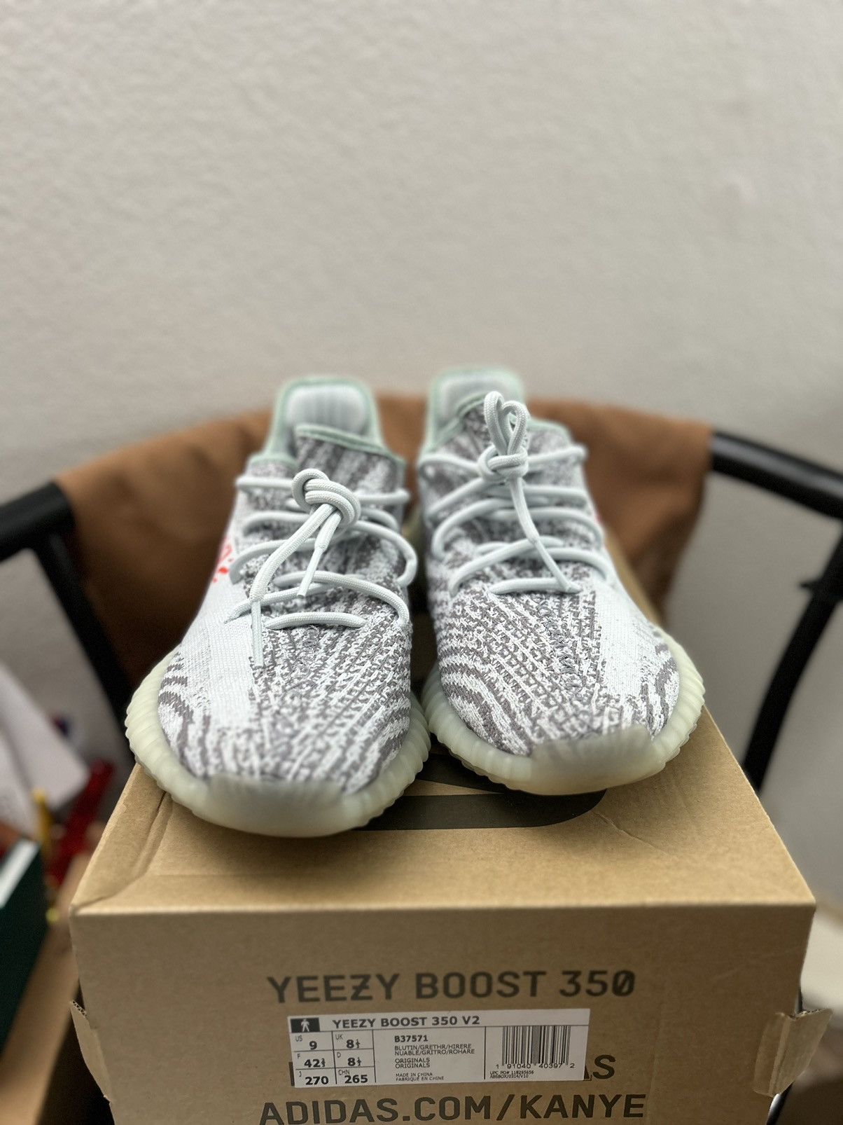 Adidas × Kanye West Yeezy Boost 350 v2 - Blue Tint Size US 9 / EU 42 - 3 Thumbnail