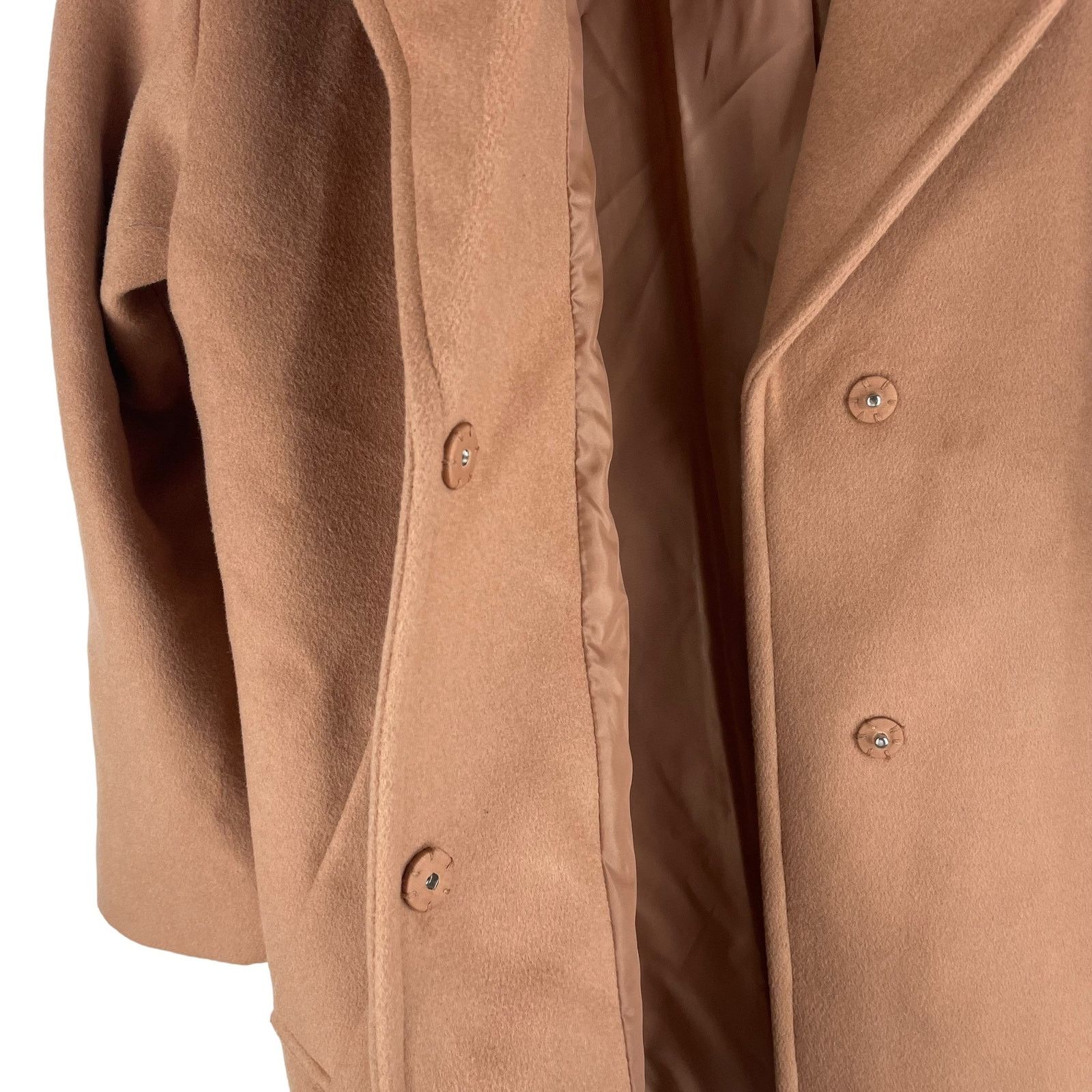 Express Express Wool Blend Cocoon Coat Snap Button Camel Tan Size L Size L / US 10 / IT 46 - 6 Thumbnail