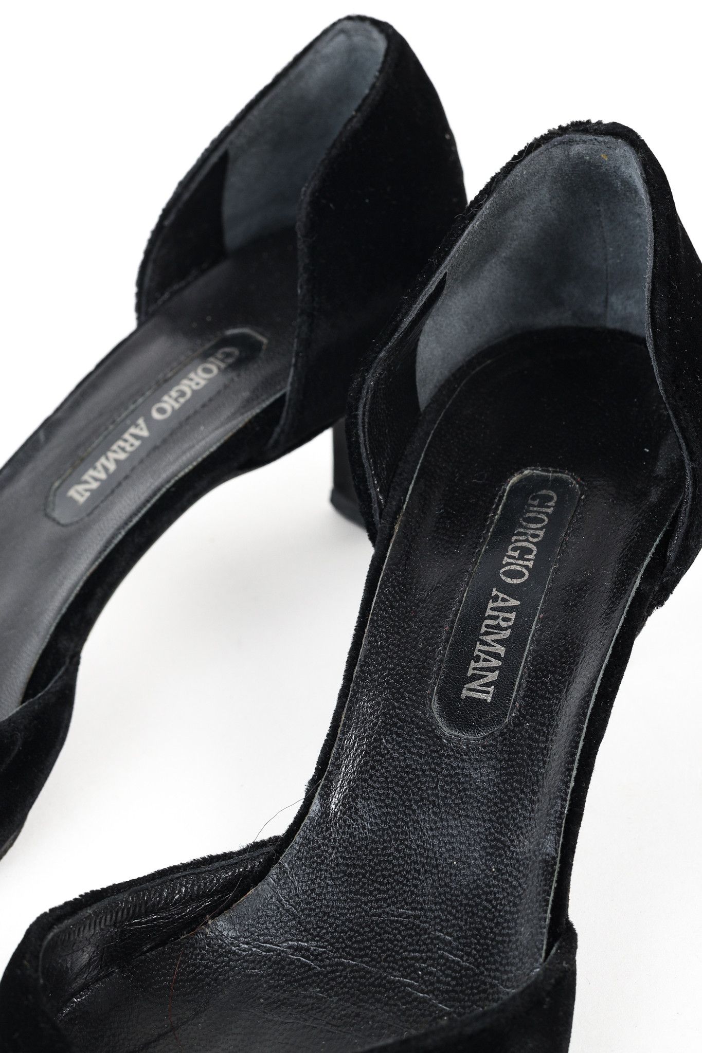 Giorgio Armani Giorgio Armani Vintage Black Velvet D'Orsay Pumps Size US 6.5 / IT 36.5 - 8 Thumbnail