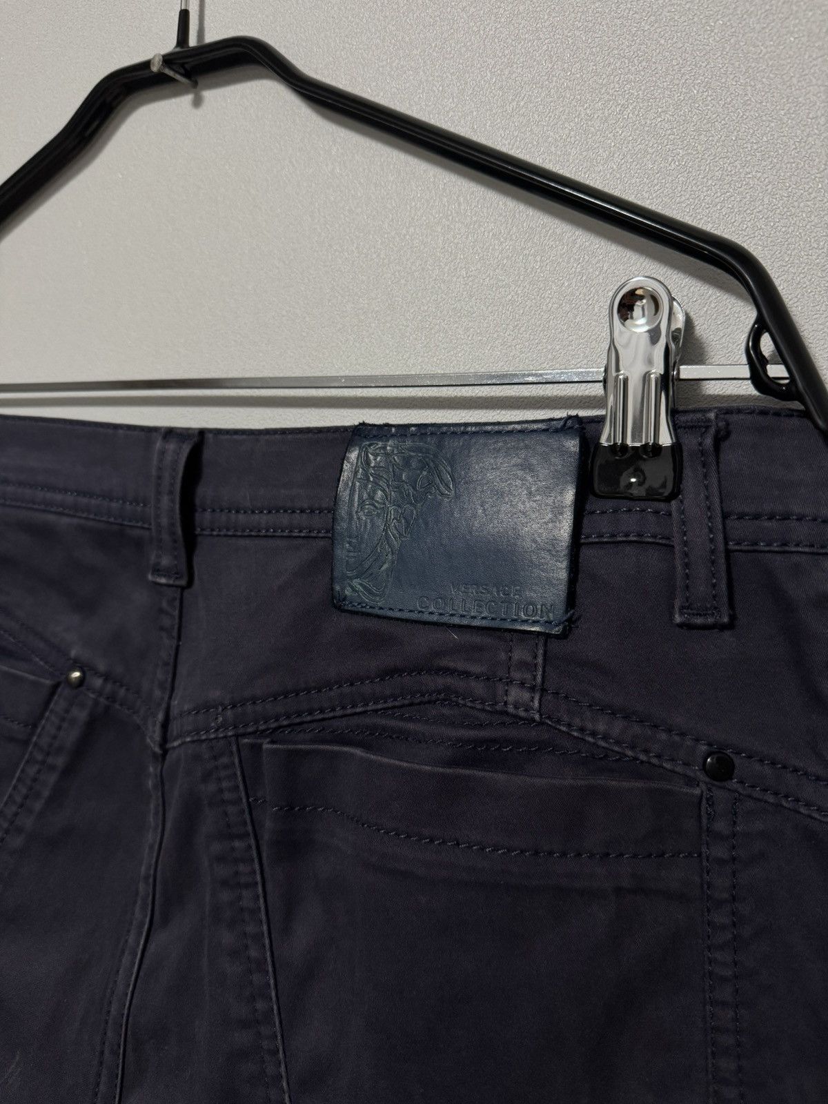 Versace Versace Collection Men’s Dark Blue Pants 30/30 Classic Fit Size US 30 / EU 46 - 5 Thumbnail