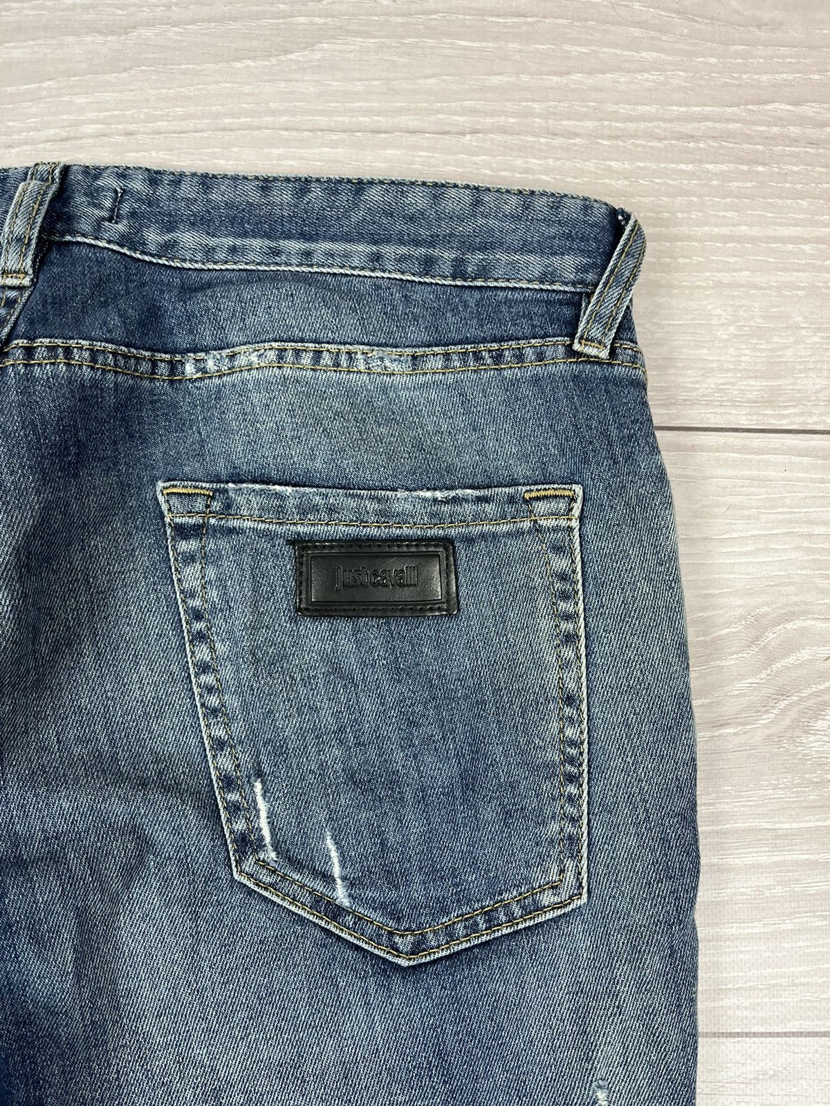 Just Cavalli Just Cavalli Italy Blue Denim Patchwork Slim Jeans Pants Size US 34 / EU 50 - 14 Thumbnail