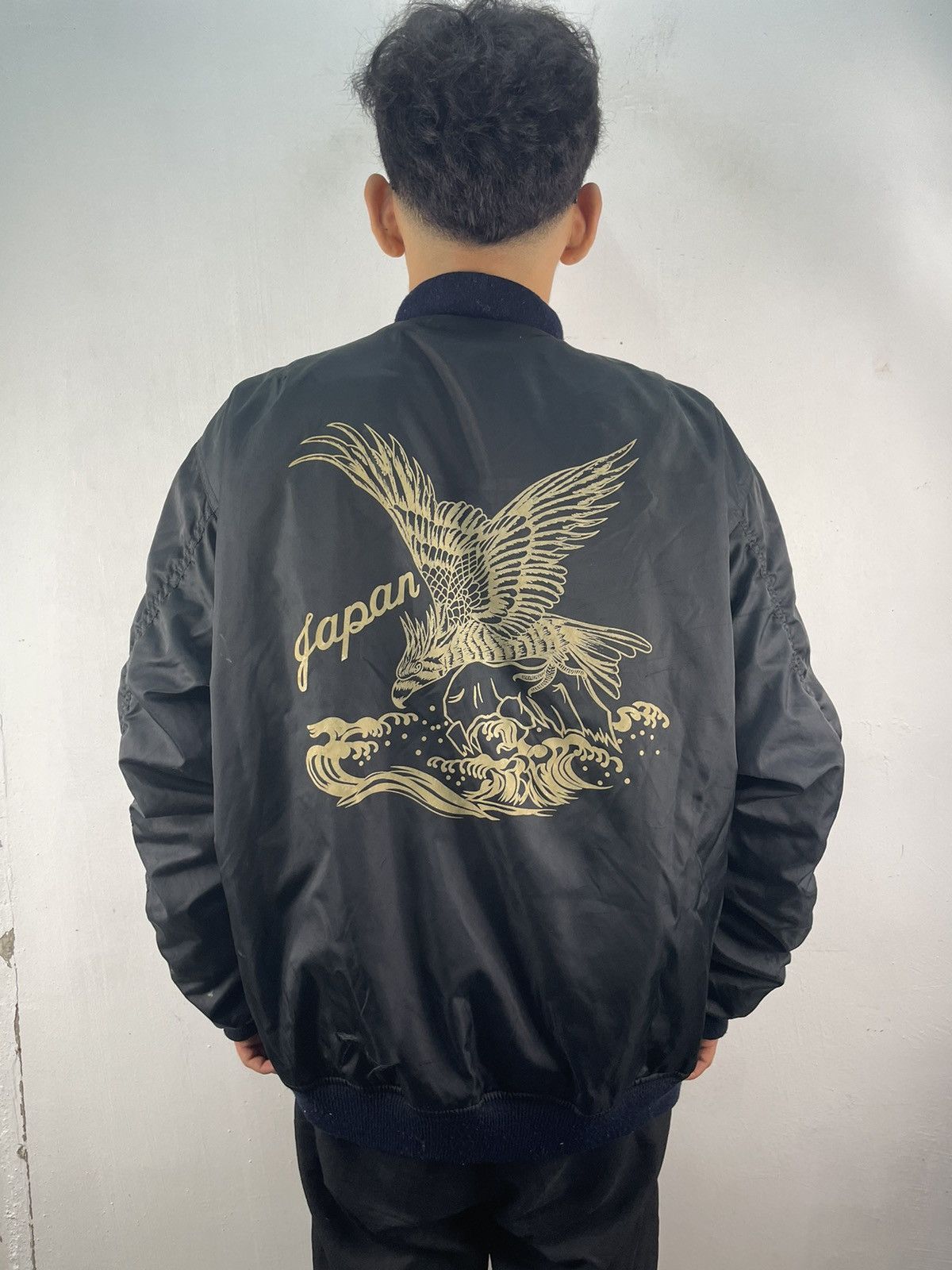 Japanese Brand Vintage Sukajan Japan Ma-1 Flight Reversible Bomber Jacket Size US L / EU 52-54 / 3 - 1 Thumbnail