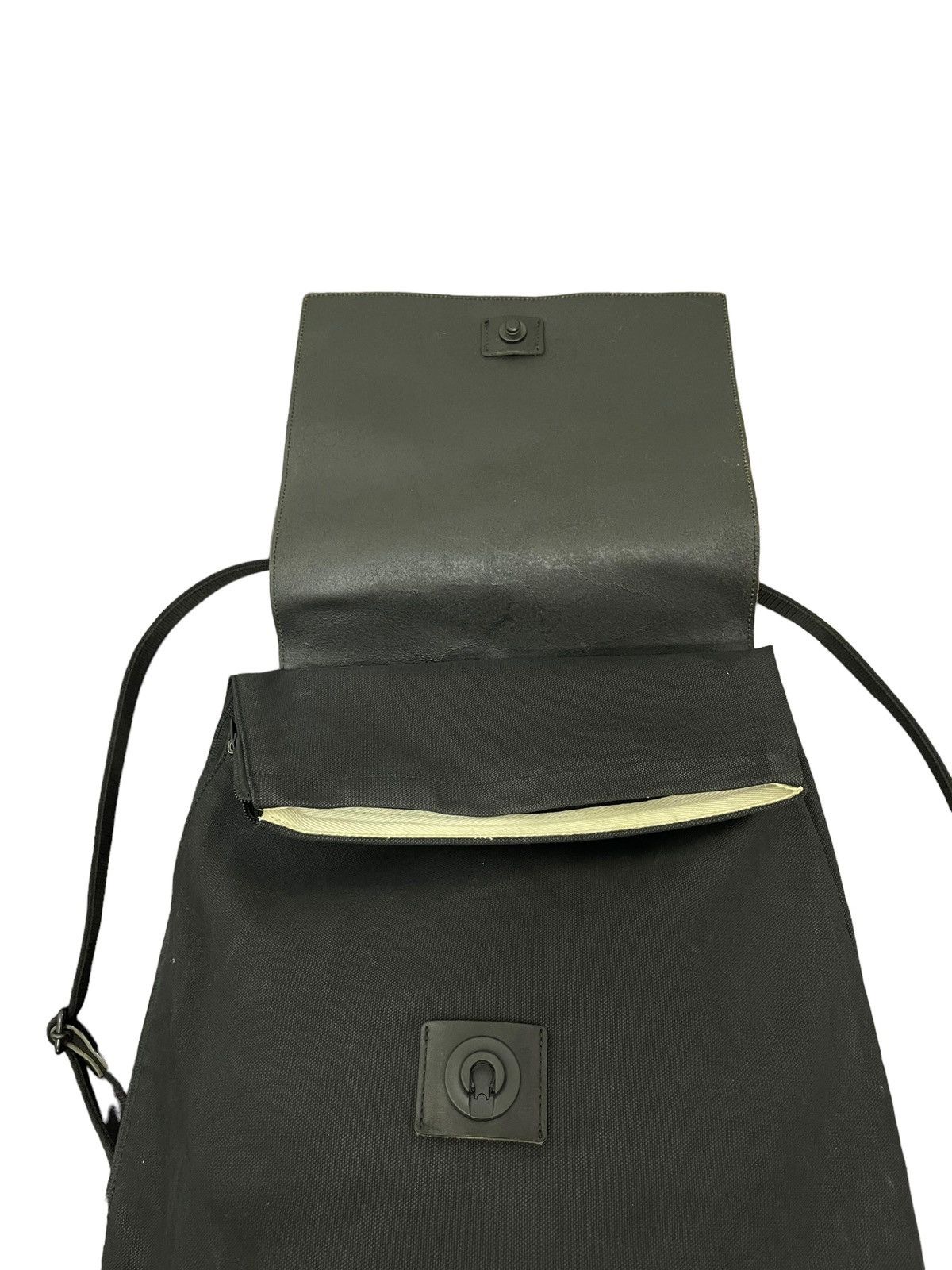 Japanese Brand Rucksack Backpack Unknown Leather Cotton Canvas Bag 3🟩 Size ONE SIZE - 10 Thumbnail