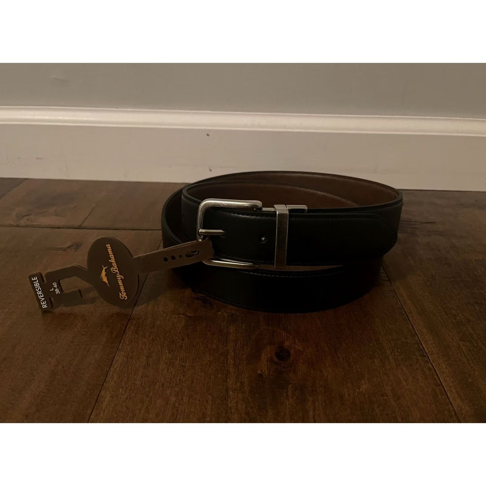Tommy Bahama Tommy Bahama Reversible Leather Belt Black Brown Marlin Buckle Men's L New Size ONE SIZE - 2 Thumbnail
