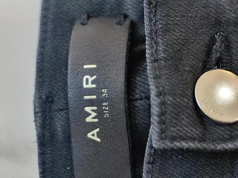 Amiri Amiri mx1 black patchwork denim pant Size US 34 / EU 50 - 4 Thumbnail
