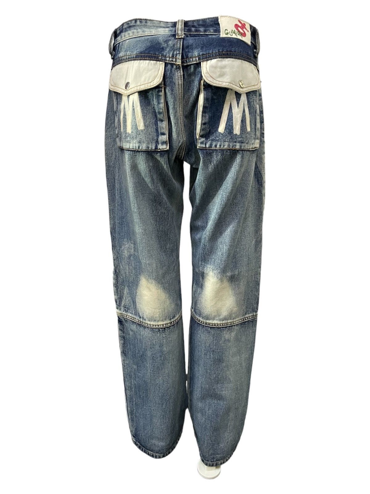 Hysteric Glamour × Japanese Brand Guwawa Japan Enzyme Wash Loose Baggy Kevlar Jeans Size US 29 - 5 Thumbnail