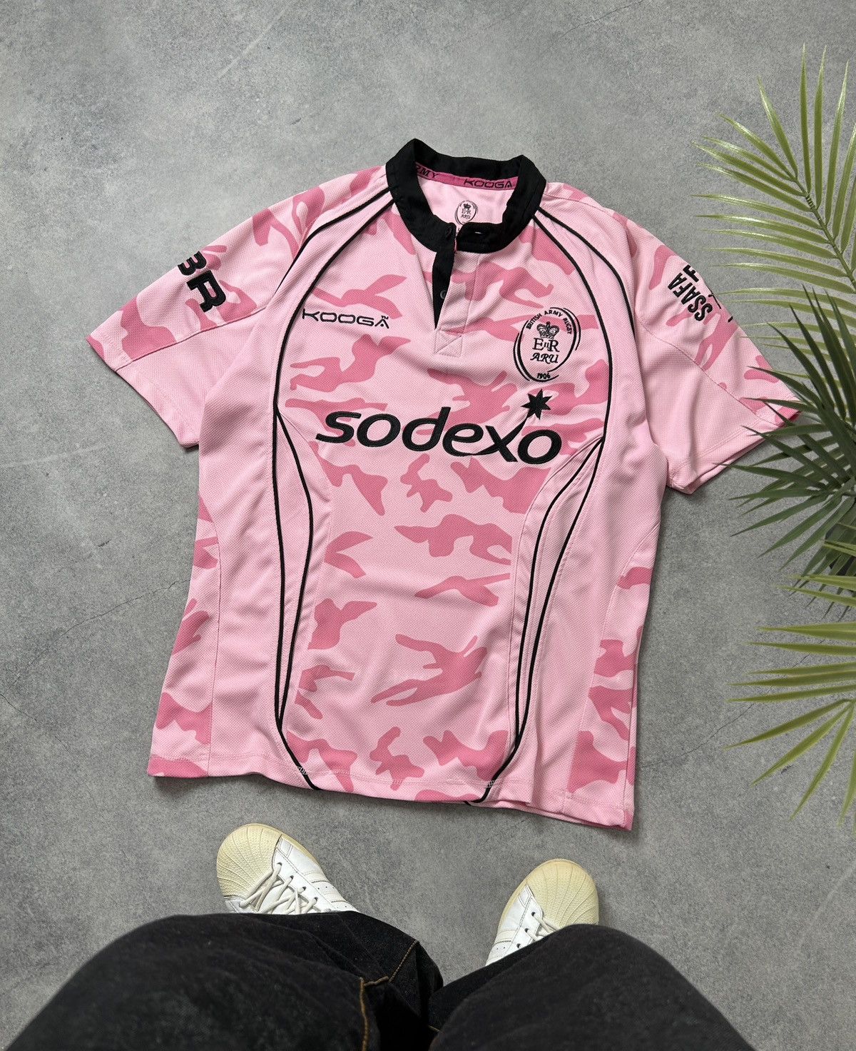 Sterling Ruby Kooga Sodexo Big logo Army GB jersey mens size L Size US XL / EU 56 / 4 - 1 Thumbnail