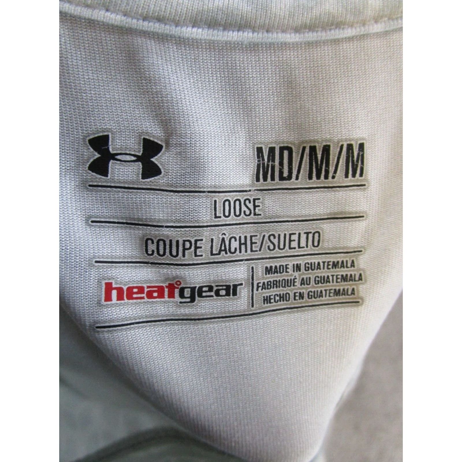 Under Armour VINTAGE Under Armour Shirt Mens Medium White HeatGear Logo Short Sleeve Crew Neck Pullover Activewear Cross Training 90s Mens Size US M / EU 48-50 / 2 - 3 Thumbnail
