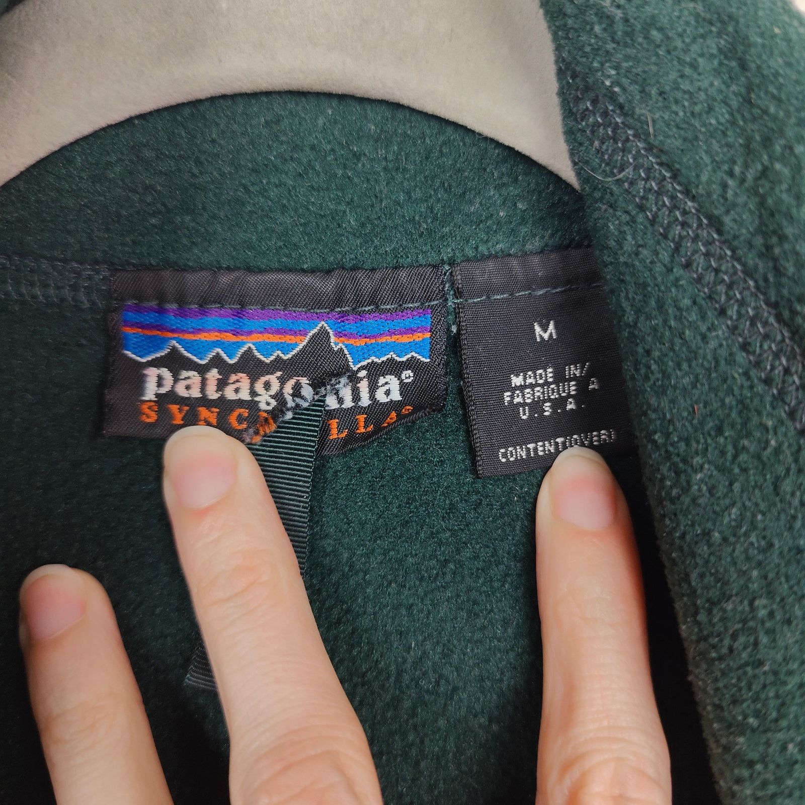 Patagonia Vintage 90s Patagonia Synchilla Jacket Mens Medium Green Size US M / EU 48-50 / 2 - 7 Thumbnail
