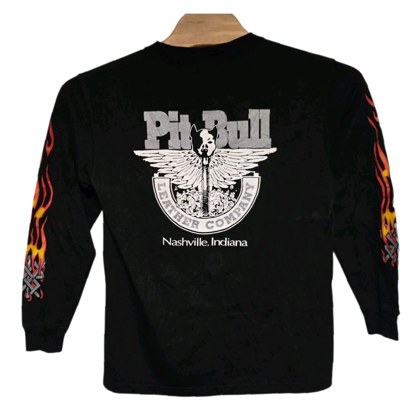 Yeezy VINTAGE Thunder Clothing T-Shirt Mens Medium Orange Flame Eagle Y2K 2000s Long Sleeve Skater Shirt Size US M / EU 48-50 / 2 - 4 Thumbnail