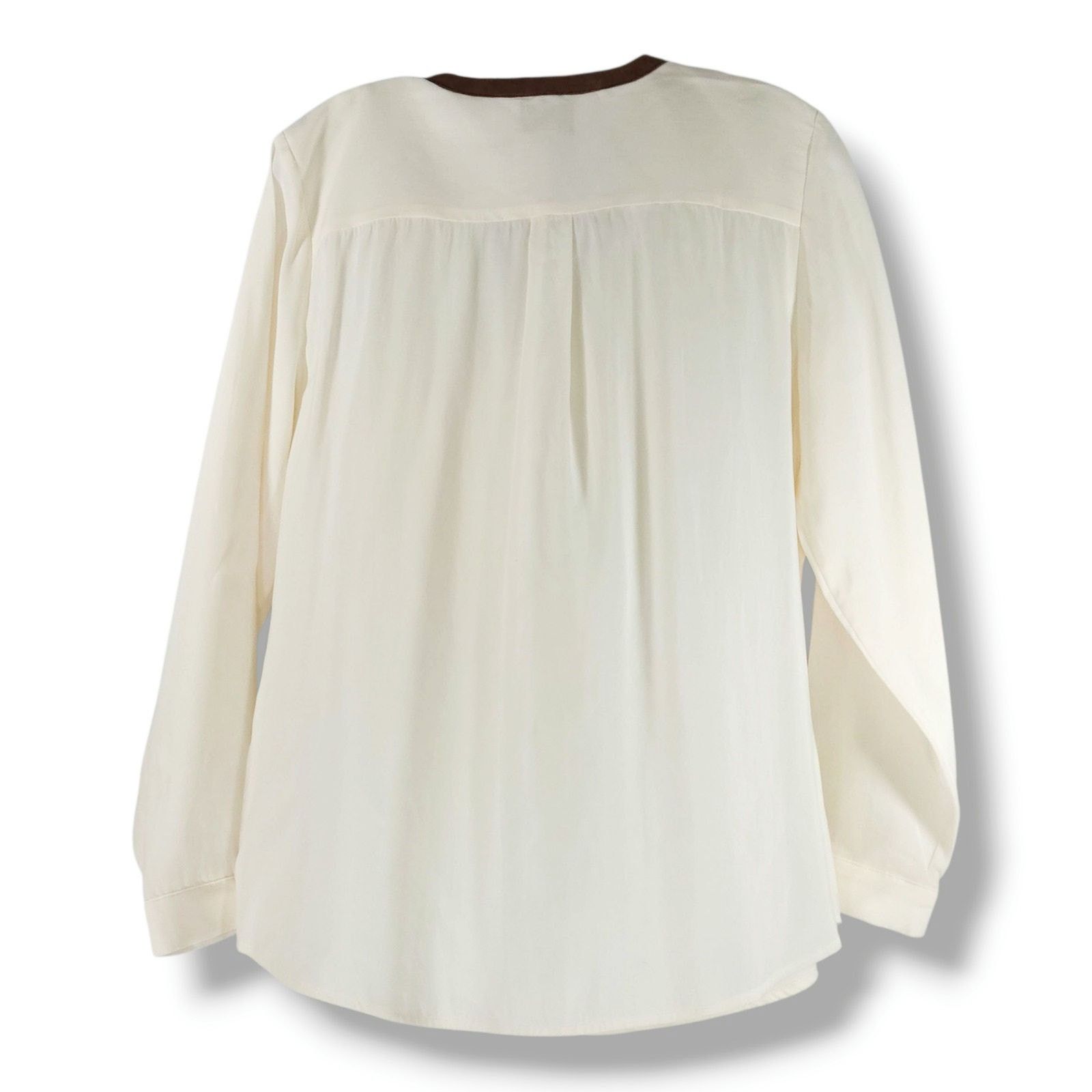 Chicos Chico’s Cream Snap Front Blouse Sz 3 XL 16 Minimalist Chic Size XL / US 12-14 / IT 48-50 - 2 Thumbnail