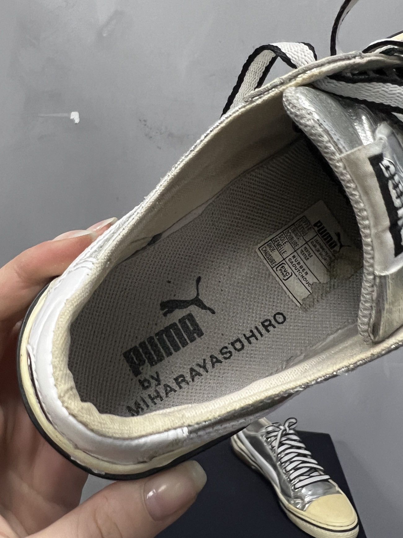 Puma Puma x Mihara Yasuhiro MY-41 2000s Metallic Silver Shoes Y2K Size US 7 / IT 37 - 11 Thumbnail