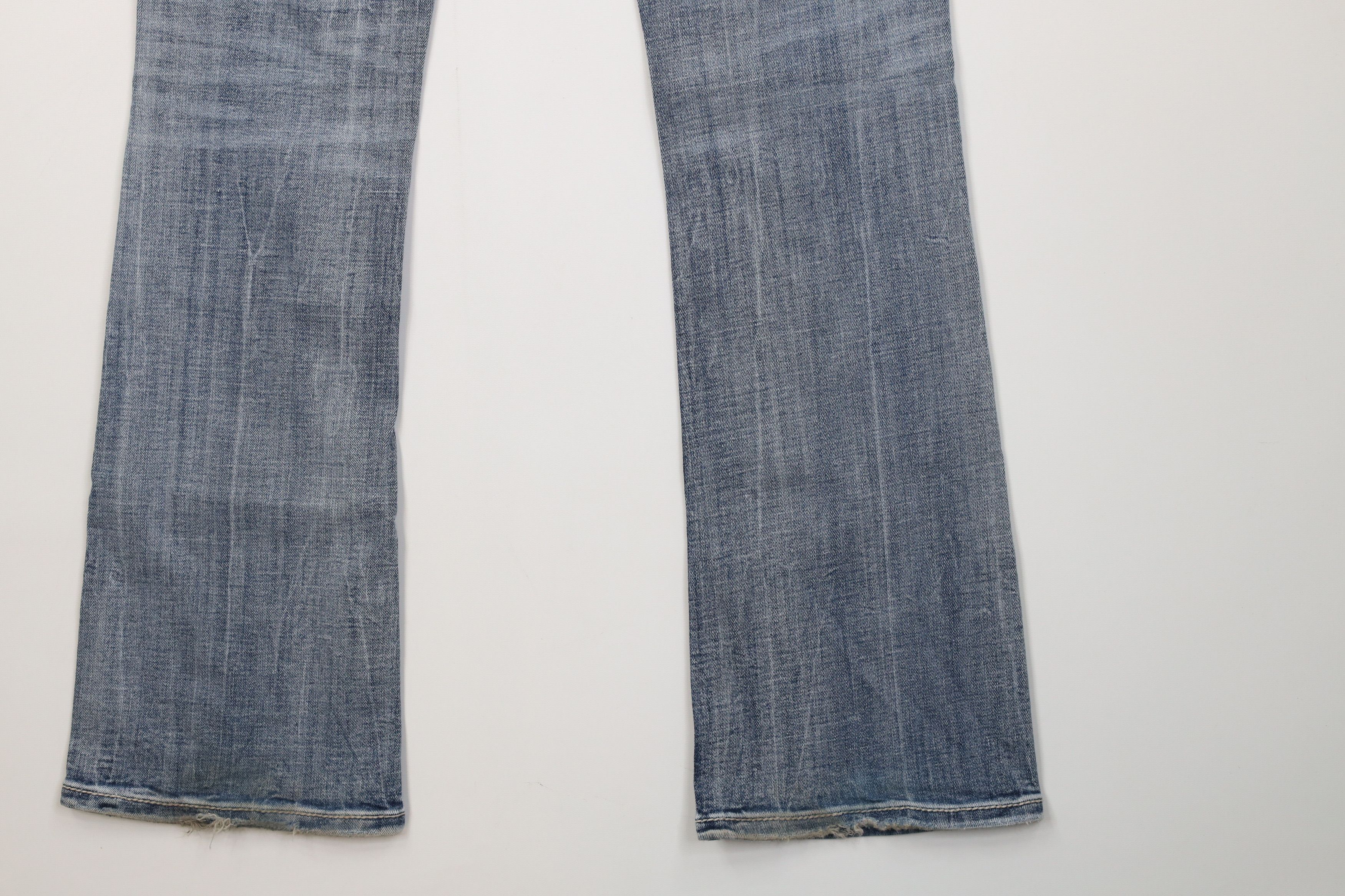 Miss Me Miss Me Thick Stitch Jeweled Stretch Flared Denim Jeans Blue Size 27" / US 4 / IT 40 - 14 Thumbnail