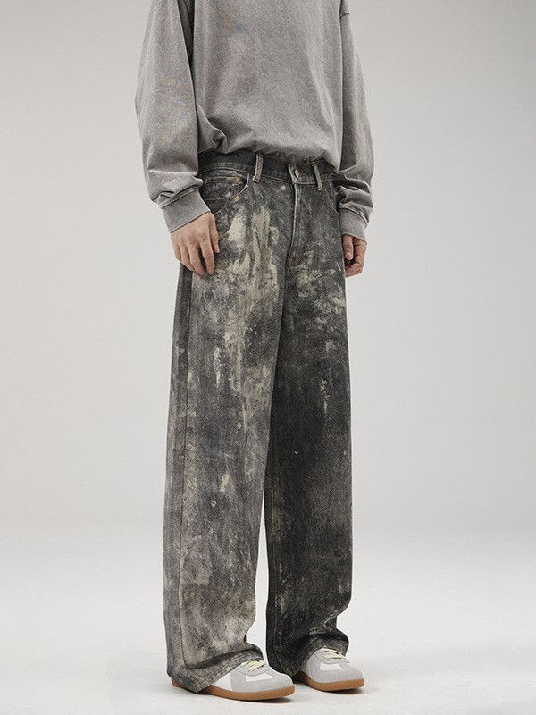 Japanese Brand Men's American loose straight leg digital print jeans Size US 32 / EU 48 - 3 Thumbnail