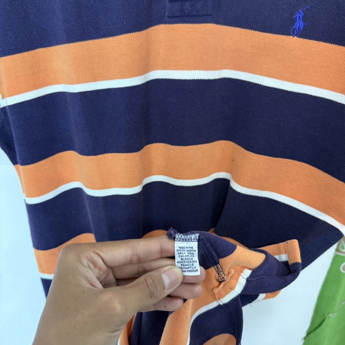 Polo Ralph Lauren POLO RALPH LAUREN stripe poloshirt Size US L / EU 52-54 / 3 - 5 Thumbnail